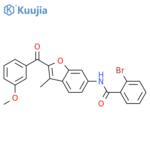 2-bromo-N-2-(3-methoxybenzoyl)-3-methyl-1-benzofuran-6-ylbenzamide structure