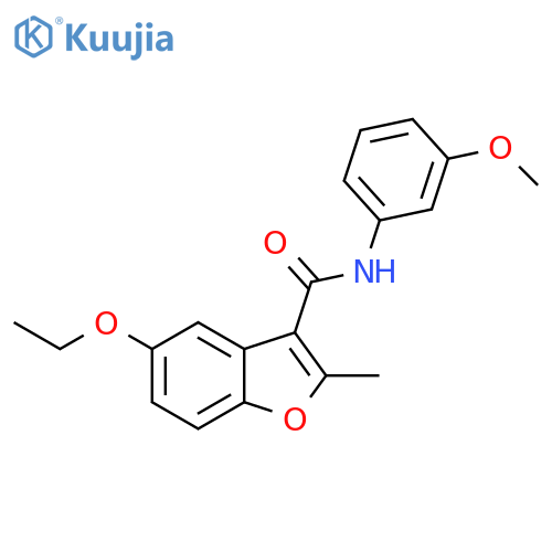 5-ethoxy-N-(3-methoxyphenyl)-2-methyl-1-benzofuran-3-carboxamide structure