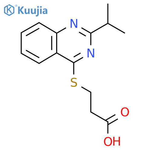 3-{[2-(Propan-2-yl)quinazolin-4-yl]sulfanyl}propanoic acid structure