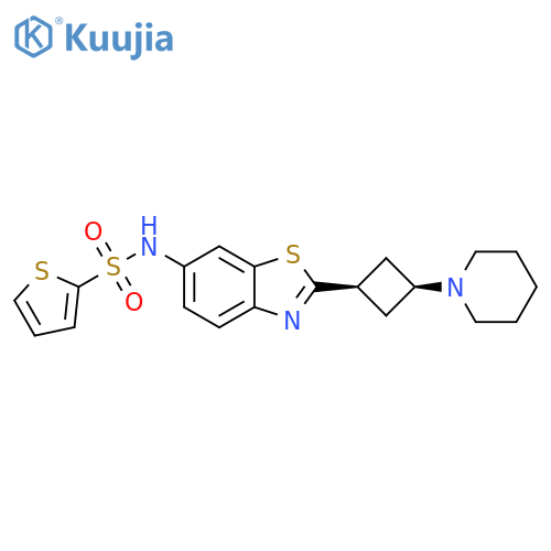 2-Thiophenesulfonamide,N-[2-[cis-3-(1-piperidinyl)cyclobutyl]-6-benzothiazolyl]- structure