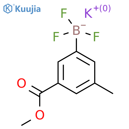 Potassium trifluoro(3-(methoxycarbonyl)-5-methylphenyl)borate structure