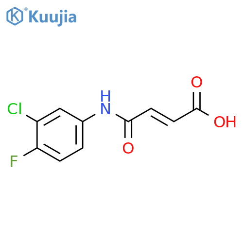 2-Butenoic acid, 4-[(3-chloro-4-fluorophenyl)amino]-4-oxo-, (2E)- structure