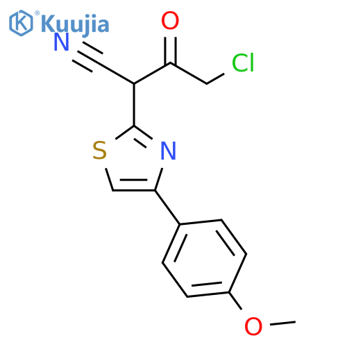 4-chloro-2-[4-(4-methoxyphenyl)-1,3-thiazol-2-yl]-3-oxobutanenitrile structure