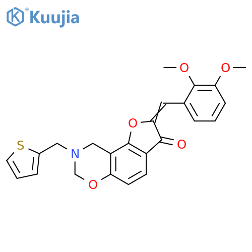 (4Z)-4-(2,3-dimethoxyphenyl)methylidene-12-(thiophen-2-yl)methyl-3,10-dioxa-12-azatricyclo7.4.0.0^{2,6}trideca-1,6,8-trien-5-one structure