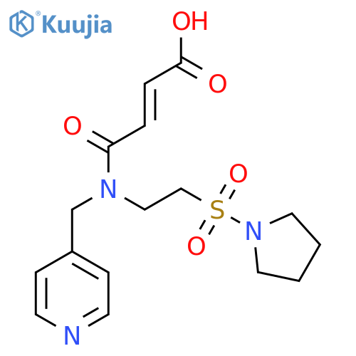 (2E)-4-Oxo-4-{(pyridin-4-ylmethyl)[2-(pyrrolidin-1-ylsulfonyl)ethyl]amino}but-2-enoic acid structure