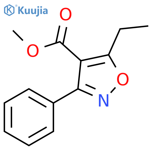 methyl 5-ethyl-3-phenyl-1,2-oxazole-4-carboxylate structure