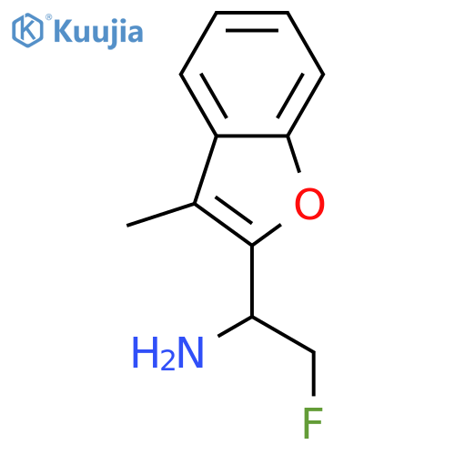 2-fluoro-1-(3-methyl-1-benzofuran-2-yl)ethan-1-amine structure