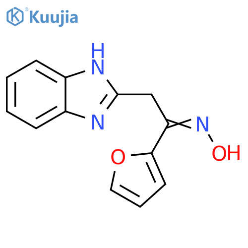 N-2-(1H-1,3-Benzodiazol-2-yl)-1-(furan-2-yl)ethylidenehydroxylamine structure