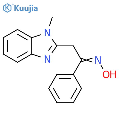 N-2-(1-methyl-1H-1,3-benzodiazol-2-yl)-1-phenylethylidenehydroxylamine structure