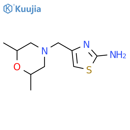 4-[(2,6-dimethylmorpholin-4-yl)methyl]-1,3-thiazol-2-amine structure