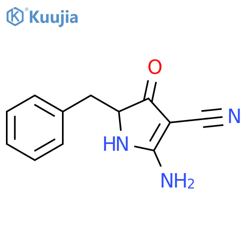 2-amino-5-benzyl-4-oxo-4,5-dihydro-1H-pyrrole-3-carbonitrile structure