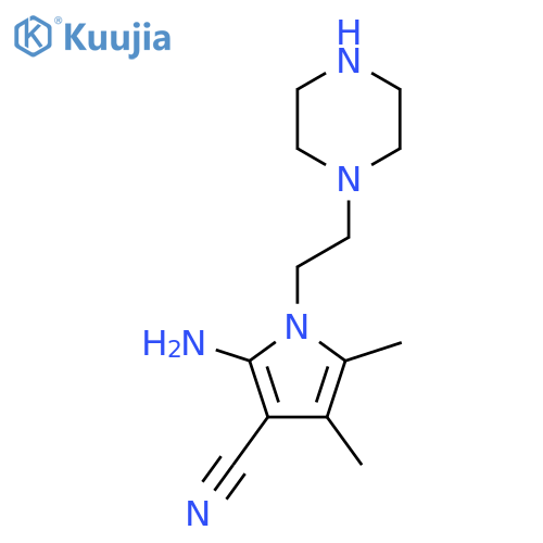 2-Amino-4,5-dimethyl-1-2-(piperazin-1-yl)ethyl-1H-pyrrole-3-carbonitrile structure