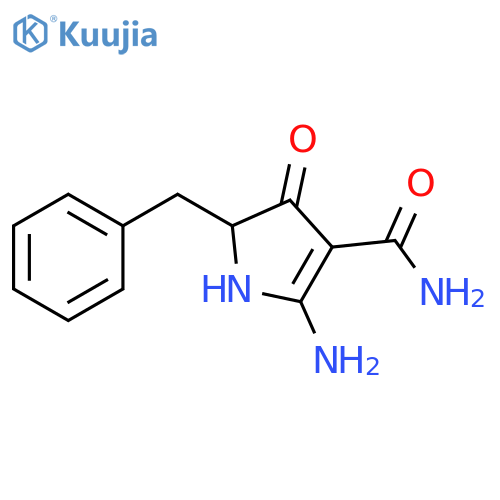 2-amino-5-benzyl-4-oxo-4,5-dihydro-1H-pyrrole-3-carboxamide structure