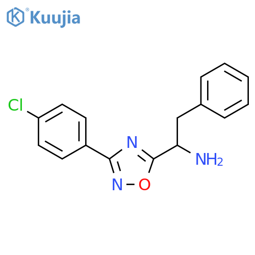 1-3-(4-chlorophenyl)-1,2,4-oxadiazol-5-yl-2-phenylethan-1-amine structure