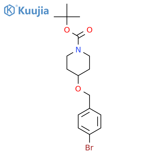 tert-butyl 4-(4-bromobenzyl)oxypiperidine-1-carboxylate structure