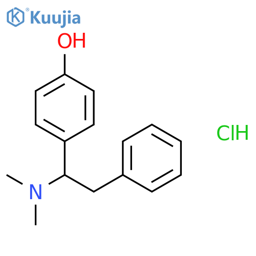 4-[1-(dimethylamino)-2-phenylethyl]phenol hydrochloride structure