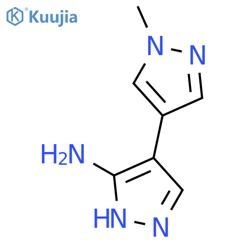 4-(1-methyl-1H-pyrazol-4-yl)-1H-pyrazol-3-amine structure