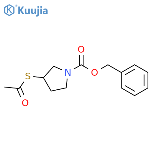 Benzyl 3-acetylsulfanylpyrrolidine-1-carboxylate structure