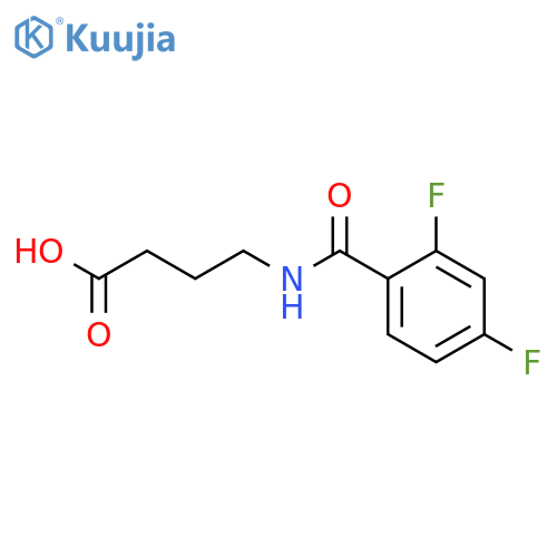 4-(2,4-difluorophenyl)formamidobutanoic acid structure