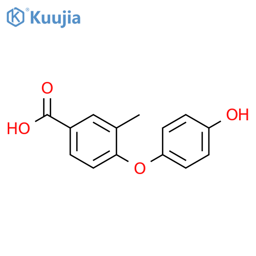 4-(4-hydroxyphenoxy)-3-methylbenzoic acid structure