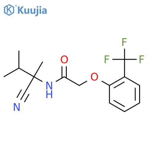 N-(1-cyano-1,2-dimethylpropyl)-2-[2-(trifluoromethyl)phenoxy]acetamide structure