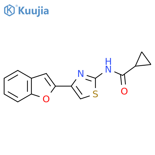 N-4-(1-benzofuran-2-yl)-1,3-thiazol-2-ylcyclopropanecarboxamide structure
