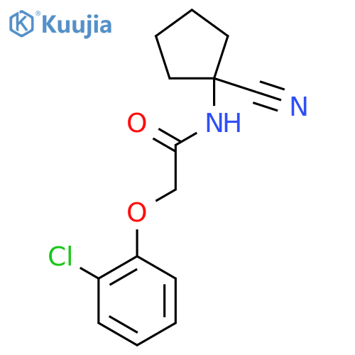 2-(2-chlorophenoxy)-N-(1-cyanocyclopentyl)acetamide structure