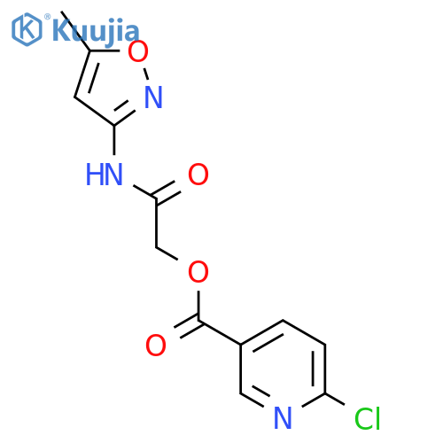 (5-methyl-1,2-oxazol-3-yl)carbamoylmethyl 6-chloropyridine-3-carboxylate structure