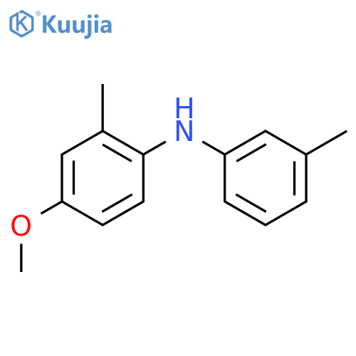 Benzenamine, 4-methoxy-2-methyl-N-(3-methylphenyl)- structure