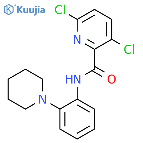 3,6-dichloro-N-[2-(piperidin-1-yl)phenyl]pyridine-2-carboxamide structure