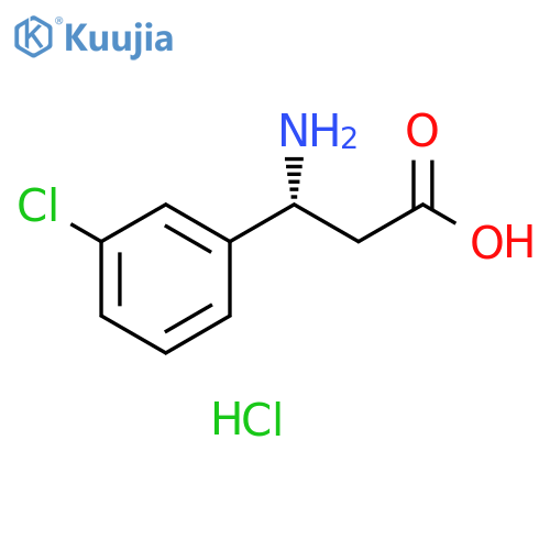 (R)-3-AMINO-3-(3-CHLORO-PHENYL)-PROPIONIC ACID HYDROCHLORIDE structure