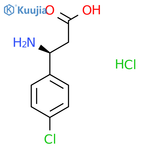 (S)-3-Amino-3-(4-chlorophenyl)propanoic acid hydrochloride structure