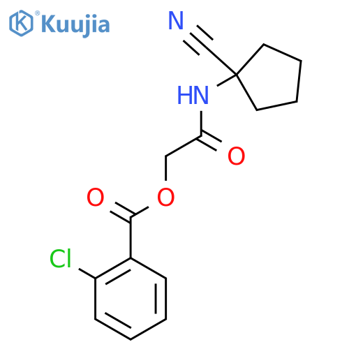 [(1-Cyanocyclopentyl)carbamoyl]methyl 2-chlorobenzoate structure