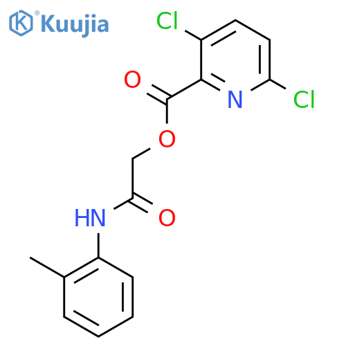 [(2-Methylphenyl)carbamoyl]methyl 3,6-dichloropyridine-2-carboxylate structure