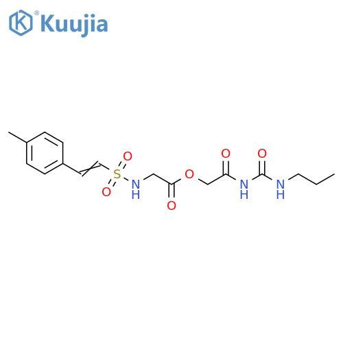 N-[[2-(4-Methylphenyl)ethenyl]sulfonyl]glycine 2-oxo-2-[[(propylamino)carbonyl]amino]ethyl ester structure