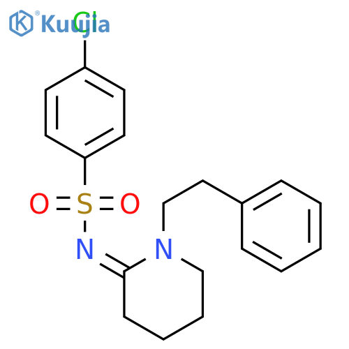 4-Chloro-N-(1-phenethylpiperidin-2-ylidene)benzenesulfonamide structure