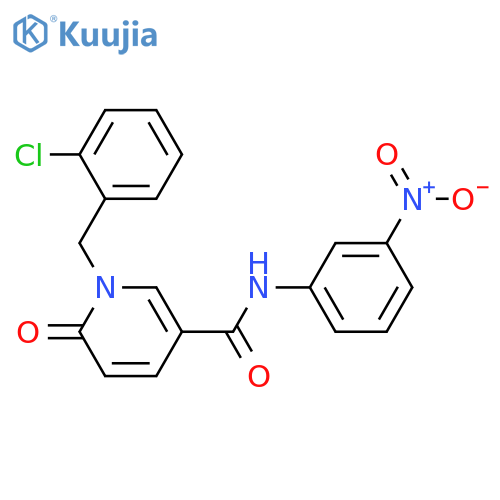 1-(2-chlorophenyl)methyl-N-(3-nitrophenyl)-6-oxo-1,6-dihydropyridine-3-carboxamide structure