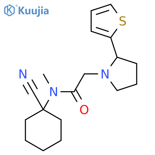 N-(1-cyanocyclohexyl)-N-methyl-2-[2-(thiophen-2-yl)pyrrolidin-1-yl]acetamide structure