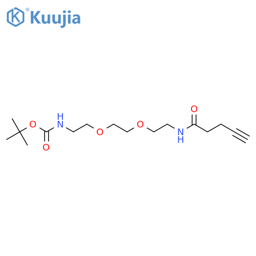 5,8-Dioxa-2,11-diazahexadec-15-ynoic acid, 12-oxo-, 1,1-dimethylethyl ester structure