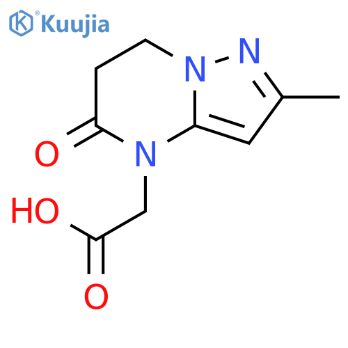 2-{2-methyl-5-oxo-4H,5H,6H,7H-pyrazolo1,5-apyrimidin-4-yl}acetic acid structure