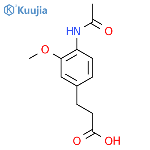 3-(4-Acetamido-3-methoxyphenyl)propanoic acid structure