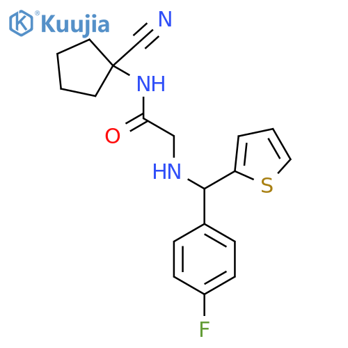 N-(1-cyanocyclopentyl)-2-{[(4-fluorophenyl)(thiophen-2-yl)methyl]amino}acetamide structure