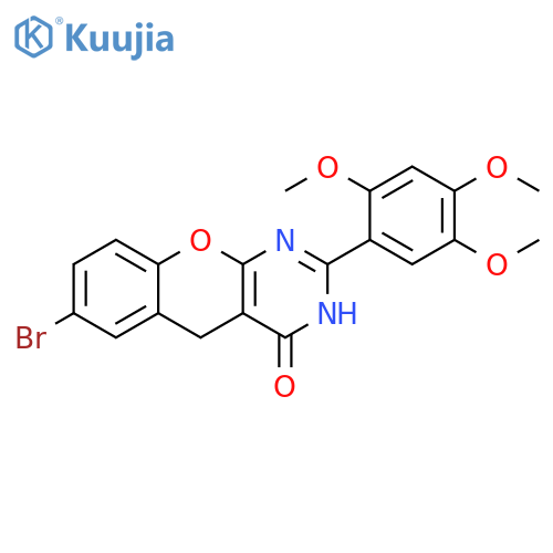 7-bromo-2-(2,4,5-trimethoxyphenyl)-3H,4H,5H-chromeno2,3-dpyrimidin-4-one structure