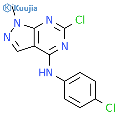 6-chloro-N-(4-chlorophenyl)-1-methyl-1H-pyrazolo3,4-dpyrimidin-4-amine structure