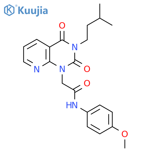 N-(4-methoxyphenyl)-2-3-(3-methylbutyl)-2,4-dioxo-1H,2H,3H,4H-pyrido2,3-dpyrimidin-1-ylacetamide structure
