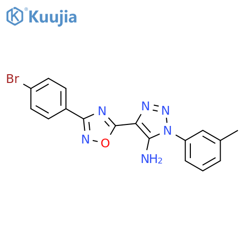 4-3-(4-bromophenyl)-1,2,4-oxadiazol-5-yl-1-(3-methylphenyl)-1H-1,2,3-triazol-5-amine structure