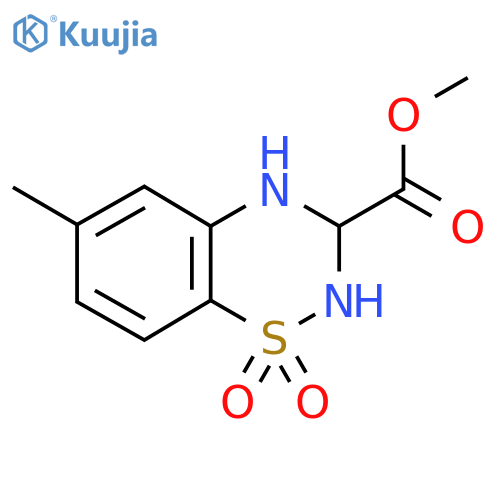 methyl 6-methyl-3,4-dihydro-2H-1,2,4-benzothiadiazine-3-carboxylate 1,1-dioxide structure