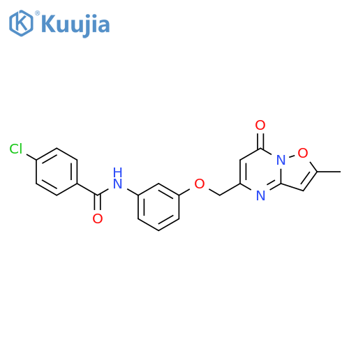 4-Chloro-N-3-(2-methyl-7-oxo-7H-isoxazolo2,3-apyrimidin-5-yl)methoxyphenylbenzamide structure