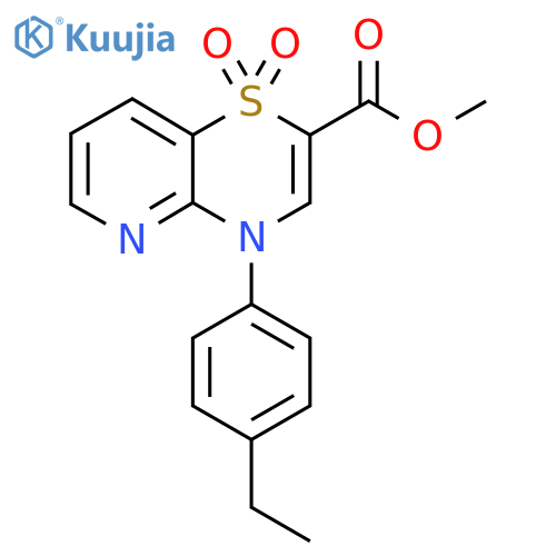 methyl 4-(4-ethylphenyl)-1,1-dioxo-4H-1lambda6-pyrido3,2-b1,4thiazine-2-carboxylate structure