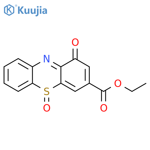 1H-Phenothiazine-3-carboxylic acid, 1-oxo-, ethyl ester, 5-oxide structure